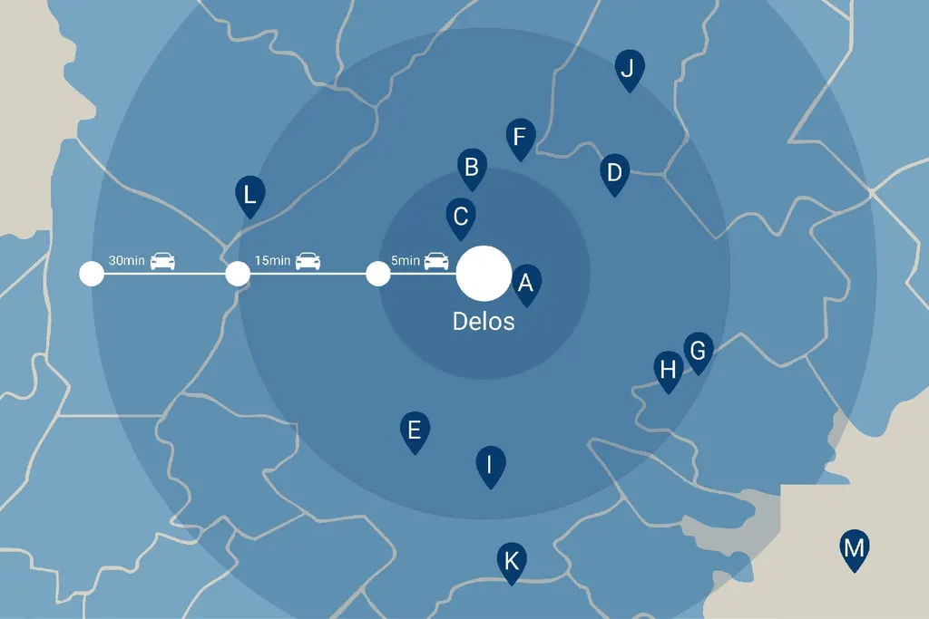 Delos — location map